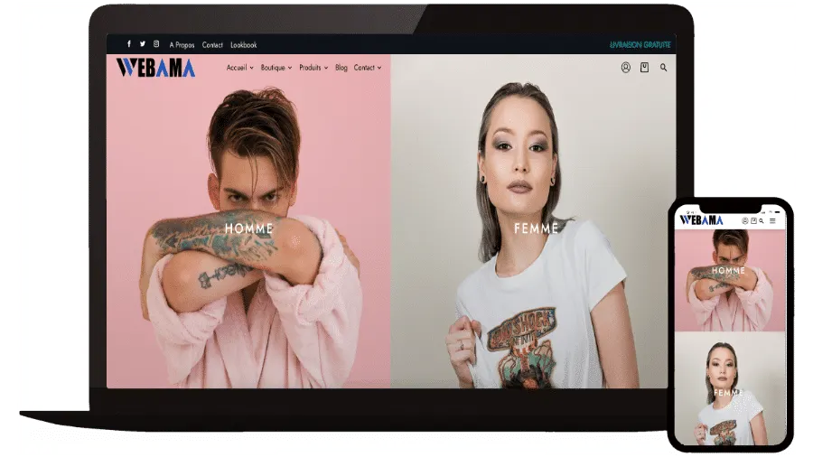 Exemple de site e-commerce
