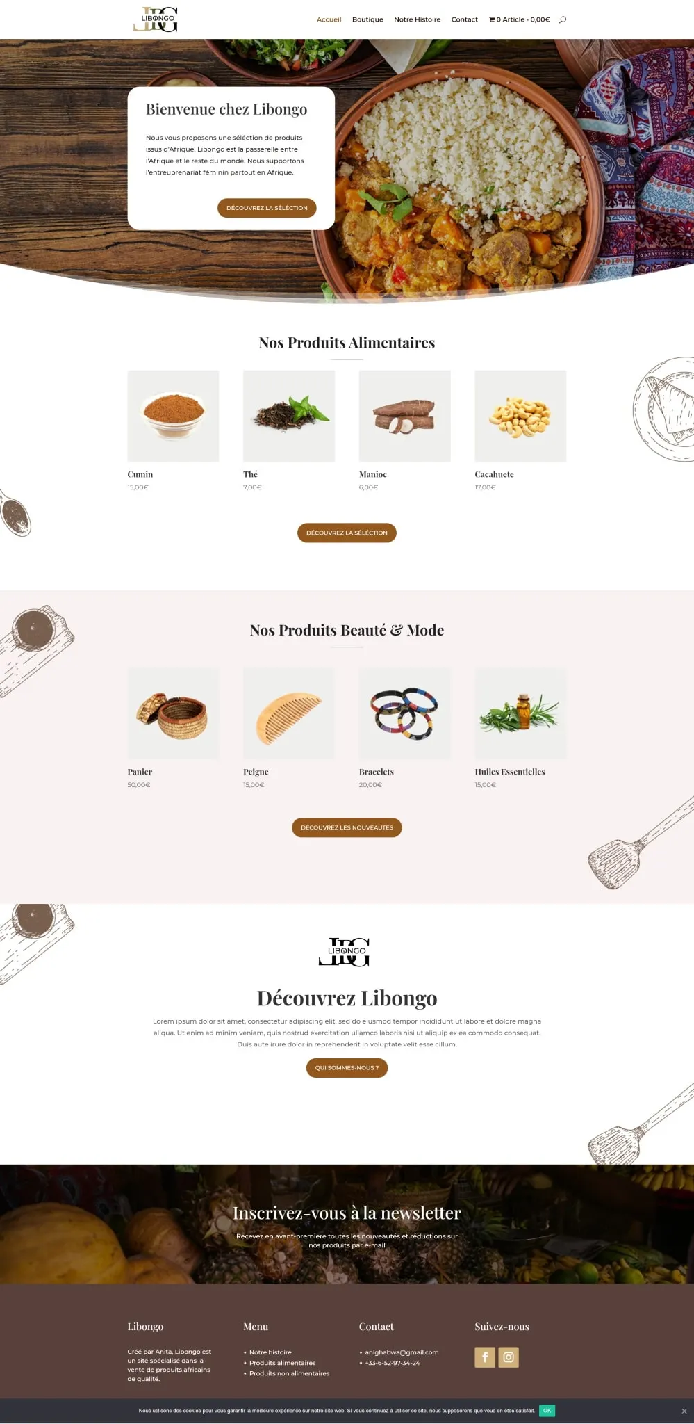 Site web réalisé : Libongo