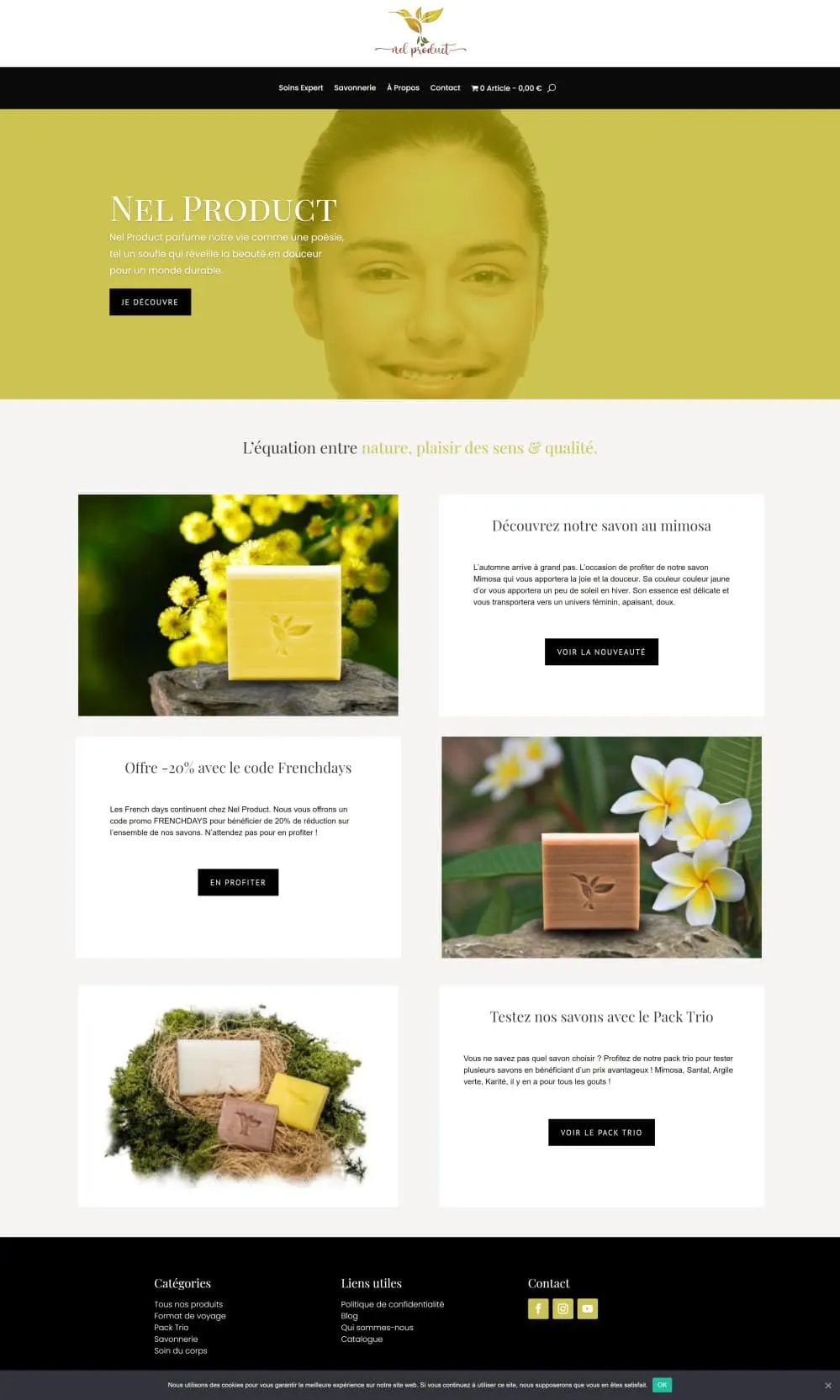 Site web réalisé : Nel Product